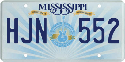 MS license plate HJN552