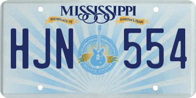 MS license plate HJN554