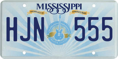 MS license plate HJN555