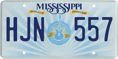 MS license plate HJN557