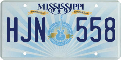 MS license plate HJN558