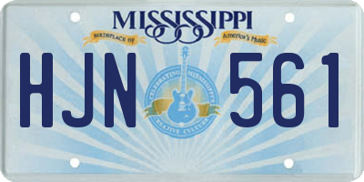 MS license plate HJN561