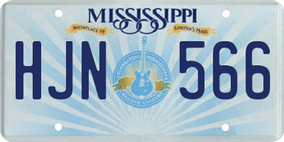 MS license plate HJN566