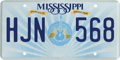 MS license plate HJN568