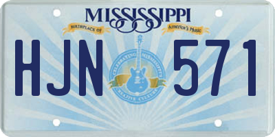 MS license plate HJN571
