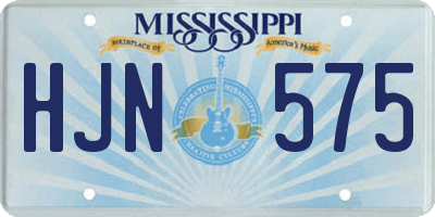 MS license plate HJN575