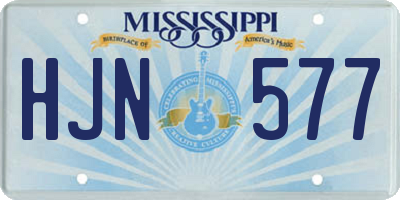MS license plate HJN577