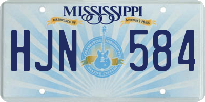 MS license plate HJN584