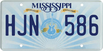 MS license plate HJN586