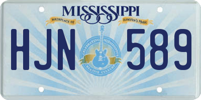 MS license plate HJN589