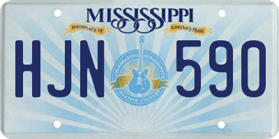 MS license plate HJN590