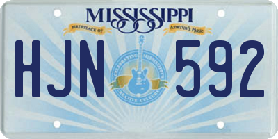 MS license plate HJN592