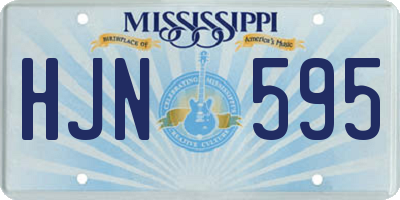MS license plate HJN595