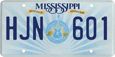 MS license plate HJN601