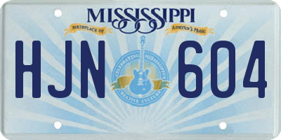 MS license plate HJN604