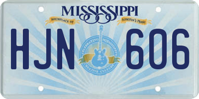MS license plate HJN606