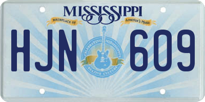 MS license plate HJN609