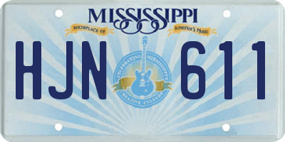 MS license plate HJN611