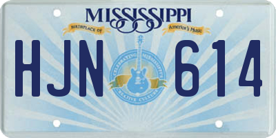 MS license plate HJN614