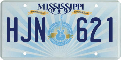 MS license plate HJN621