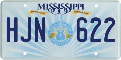 MS license plate HJN622