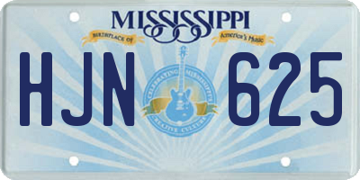MS license plate HJN625