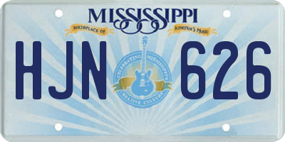 MS license plate HJN626