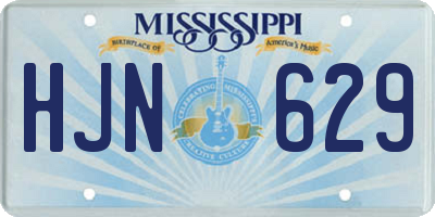 MS license plate HJN629