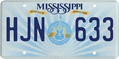 MS license plate HJN633