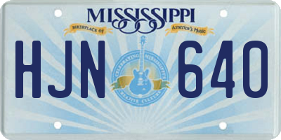 MS license plate HJN640