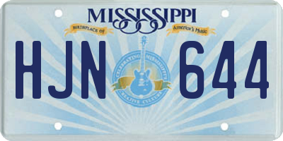 MS license plate HJN644