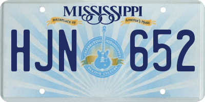 MS license plate HJN652