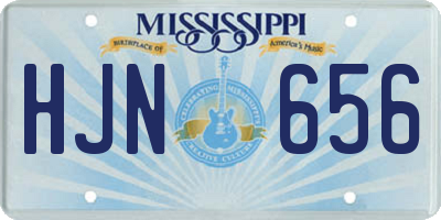 MS license plate HJN656