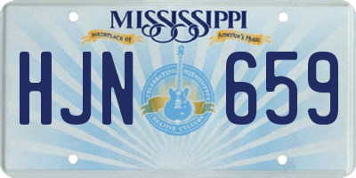 MS license plate HJN659