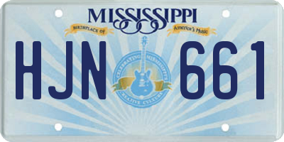 MS license plate HJN661