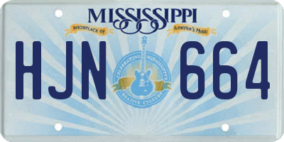 MS license plate HJN664