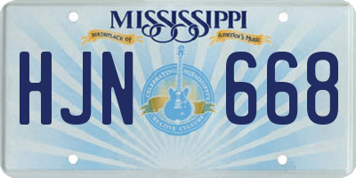 MS license plate HJN668