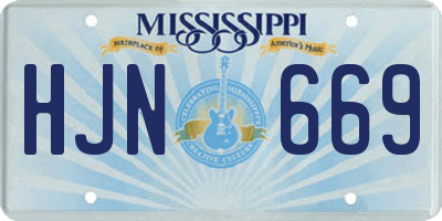 MS license plate HJN669