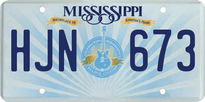 MS license plate HJN673