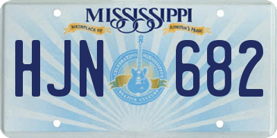 MS license plate HJN682