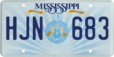 MS license plate HJN683