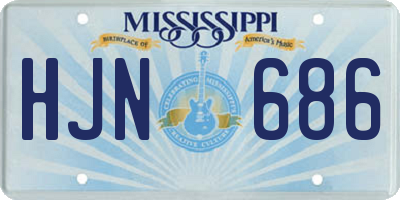 MS license plate HJN686