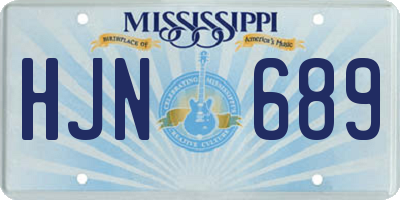 MS license plate HJN689