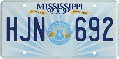 MS license plate HJN692