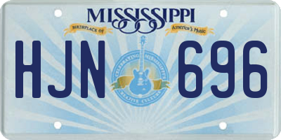 MS license plate HJN696