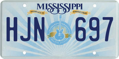 MS license plate HJN697