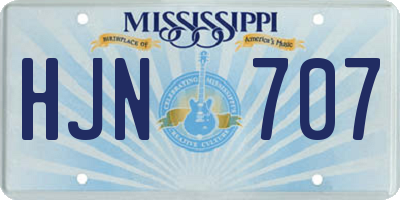 MS license plate HJN707