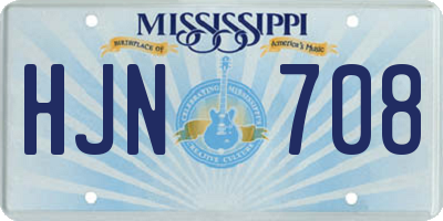 MS license plate HJN708