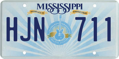 MS license plate HJN711