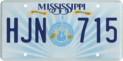 MS license plate HJN715